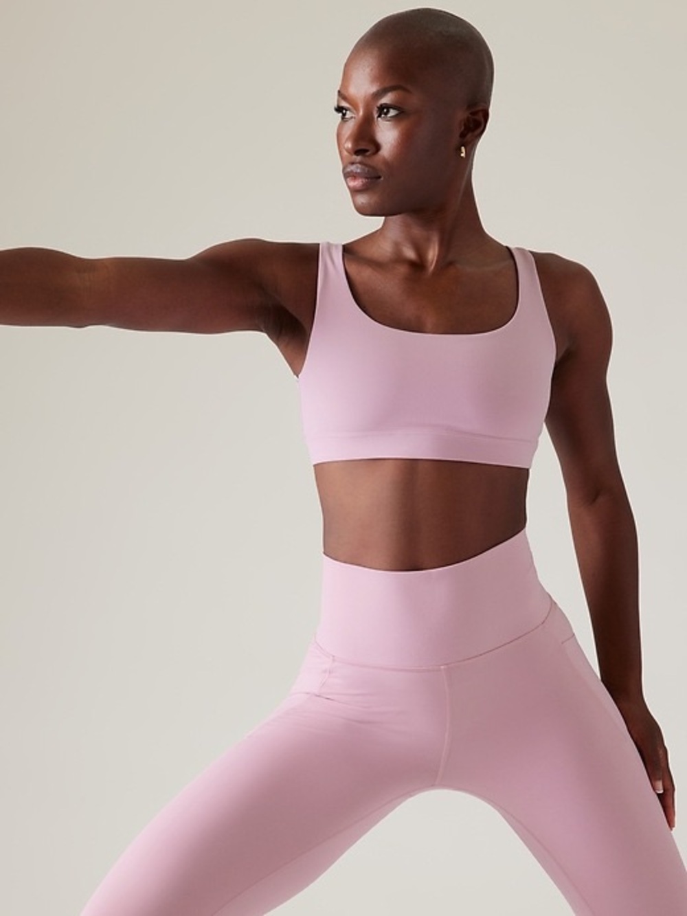 Athleta Pink Scoop Sports Bralette - Light Pink